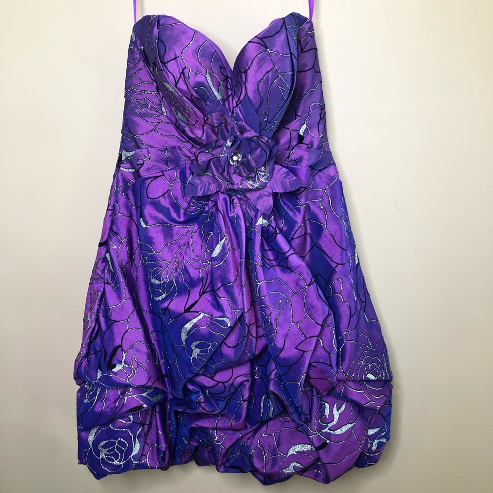 Plum cocktail formal dress